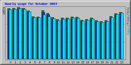 Hourly usage for October 2024