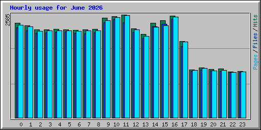 Hourly usage for June 2026